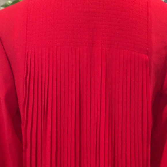 A NEW DAY RED PLEATED LONG SLEEVE SHIRT - Picture 3 of 8